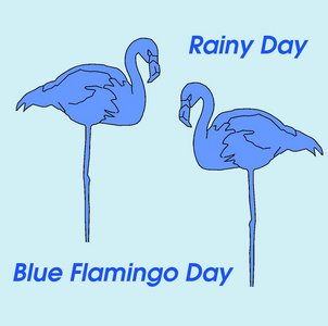 Blue Flamingo Day-Cover